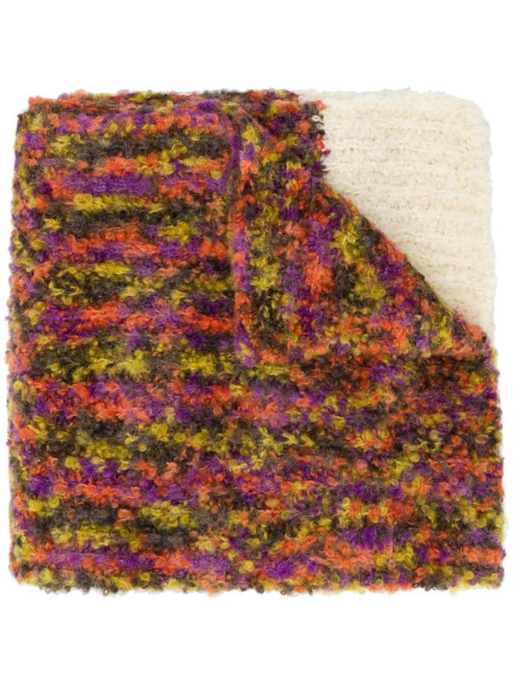 Jacquemus Oversized Knitted Winter Scarf - White