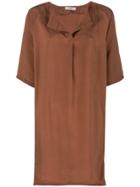 Humanoid Short Shift Dress - Brown