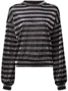 Rta Striped Long-sleeve Sweater - Black
