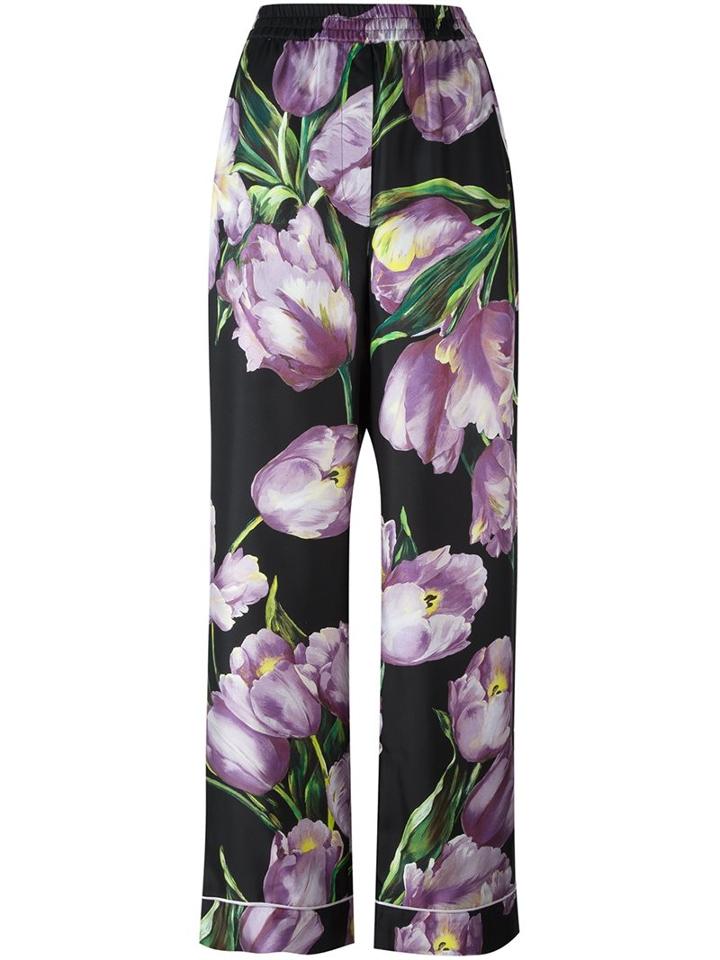 Dolce & Gabbana Tulip Print Twill Pyjama Pants