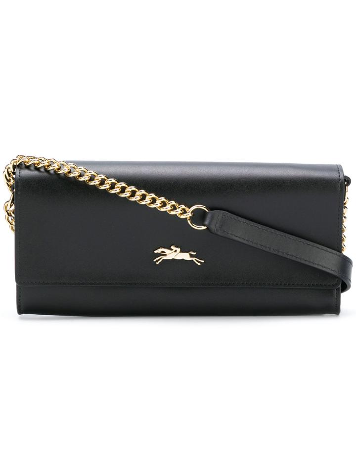 Longchamp Chain Strap Clutch - Black