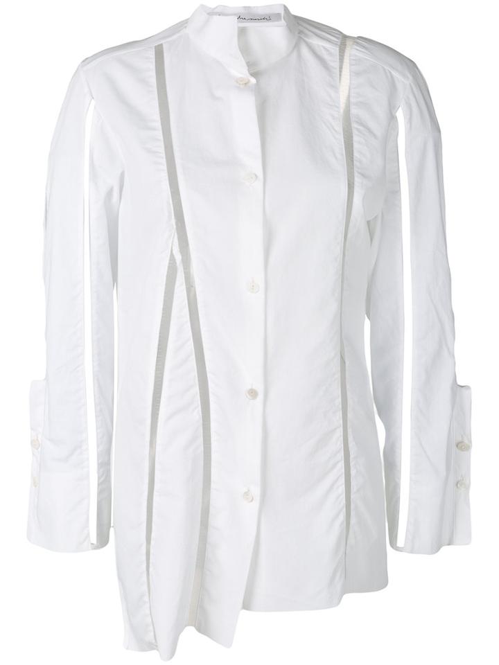 Alessandra Marchi - Asymmetric Shirt - Women - Cotton - 42, White, Cotton