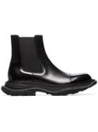 Alexander Mcqueen Chunky Soled Leather Chelsea Boots - Black