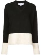 Derek Lam 10 Crosby V-neck Sweater With Contrast Rib Detail - Black