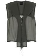 Andrea Bogosian Panelled Silk Shirt - Green