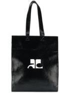 Courrèges Logo Shopper Tote - Black