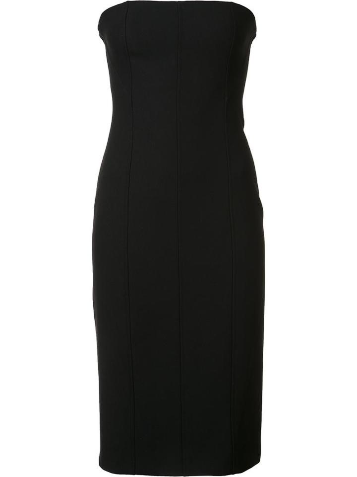 Elizabeth And James Piping Detail Strapless Dress, Women's, Size: 4, Black, Polyester/spandex/elastane