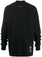 Rick Owens Embroidered Lightening Bolt Sweatshirt - Black