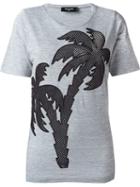 Dsquared2 Palm Tree T-shirt, Women's, Size: Large, Grey, Cotton/viscose