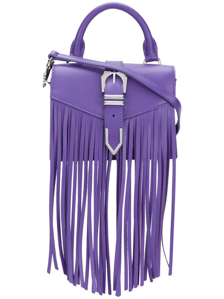 Versus Fringed Shoulder Bag - Pink & Purple