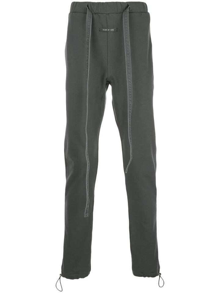 Fear Of God Track Pants With Oversized Features - Green
