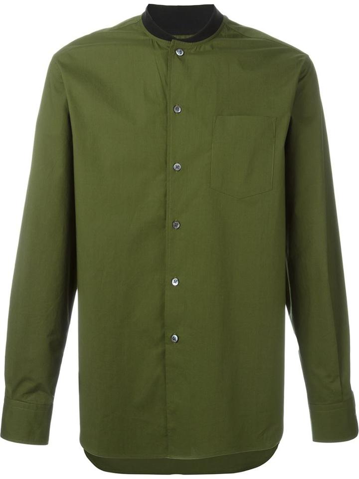 Maison Kitsuné Collarless Shirt