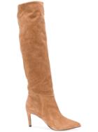 Parallèle Stiletto Heel Knee Boots - Brown