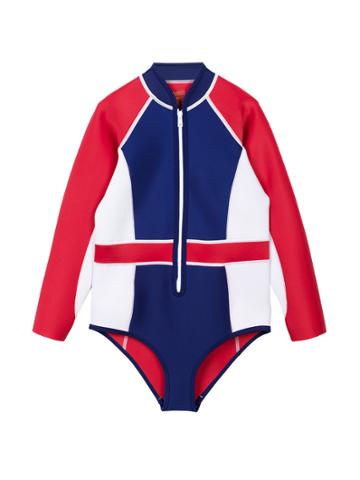 Duskii Girl Poppy Long Sleeve Swimsuit - Multicolour