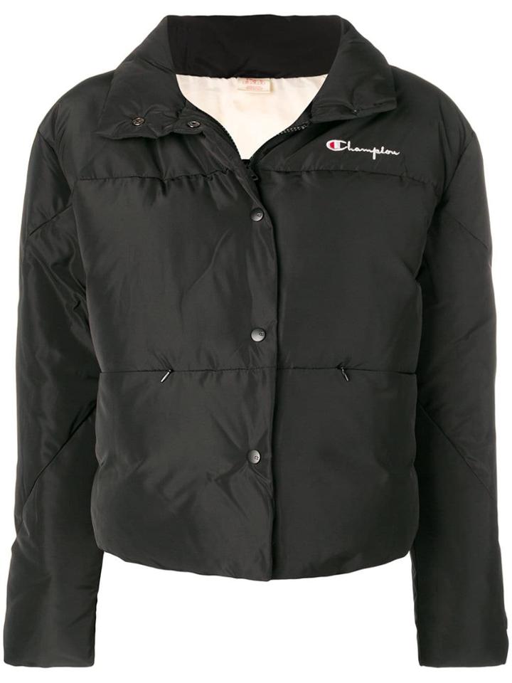 Champion Zipped Bomber Jacket - Black