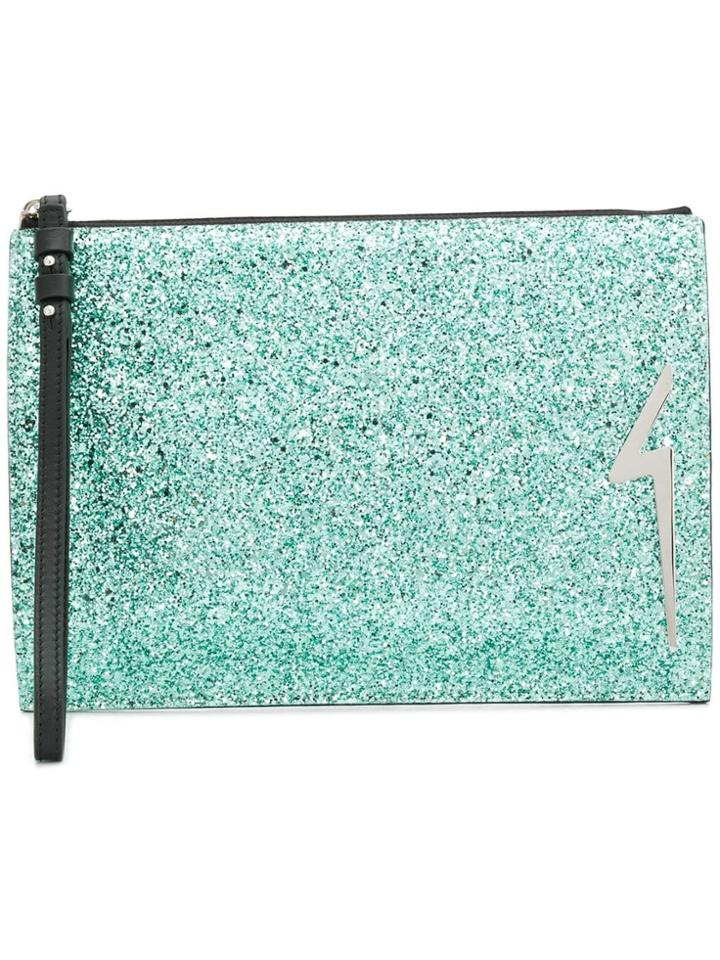 Giuseppe Zanotti New Thunder Clutch - Green