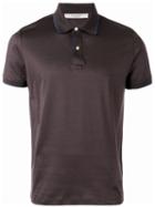 La Fileria For D'aniello Contrasting Collar Polo Shirt, Men's, Size: 50, Grey, Cotton