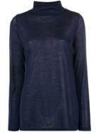 Allude Roll Neck Top - Blue