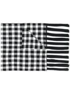 Christian Wijnants Fringed Check Scarf - Black