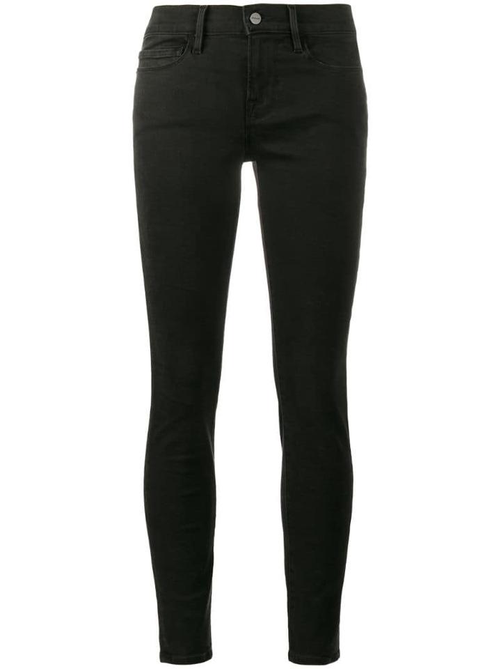 Frame Le Skinny De Jeanne Black Low Rise Jeans
