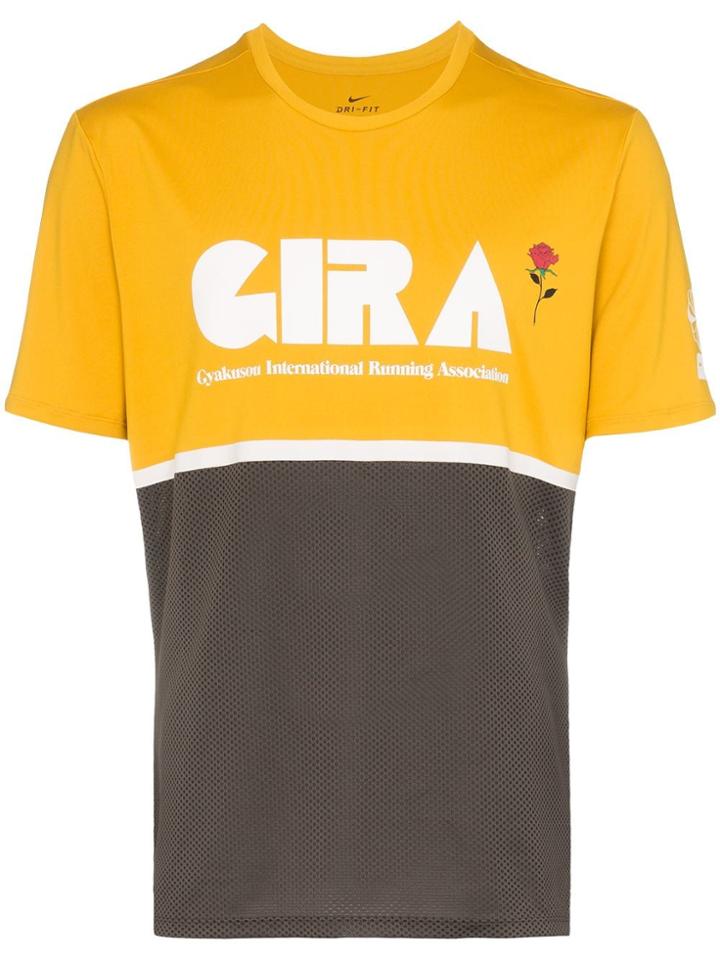 Nike X Gyakusou Colour Block Sports T-shirt - Yellow