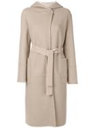 Loro Piana - Hooded Midi Coat - Women - Polyamide/cashmere - M, Nude/neutrals, Polyamide/cashmere