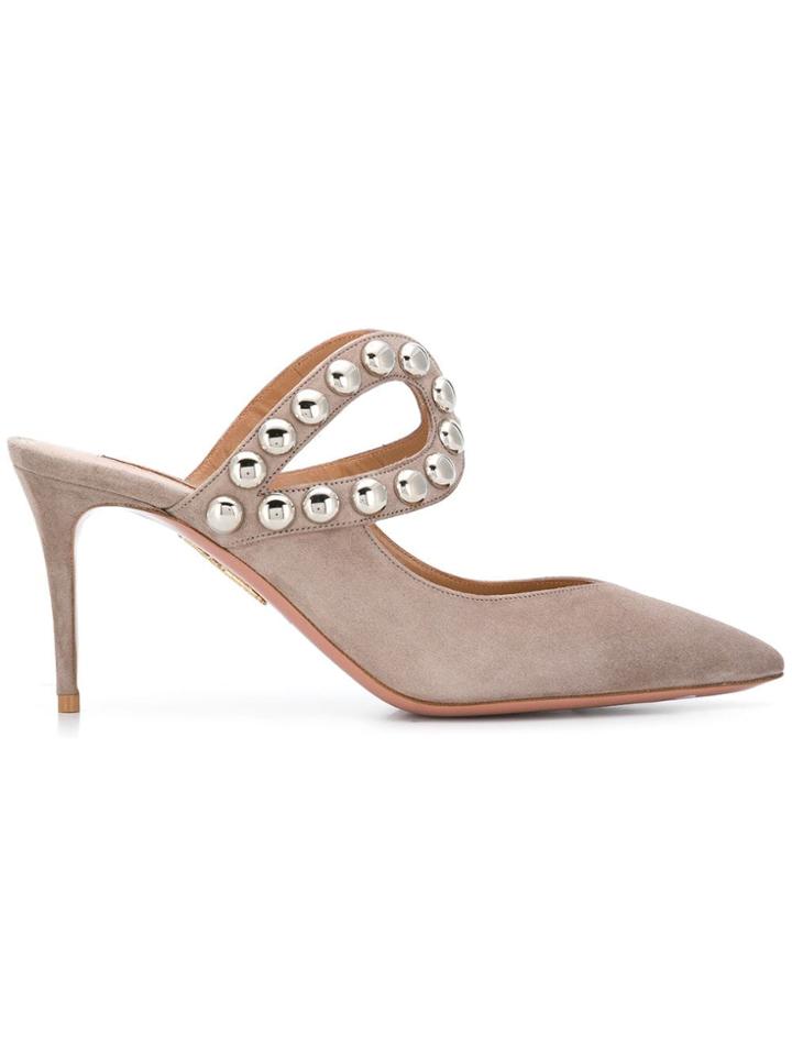 Aquazzura Dj Mule Pumps - Grey