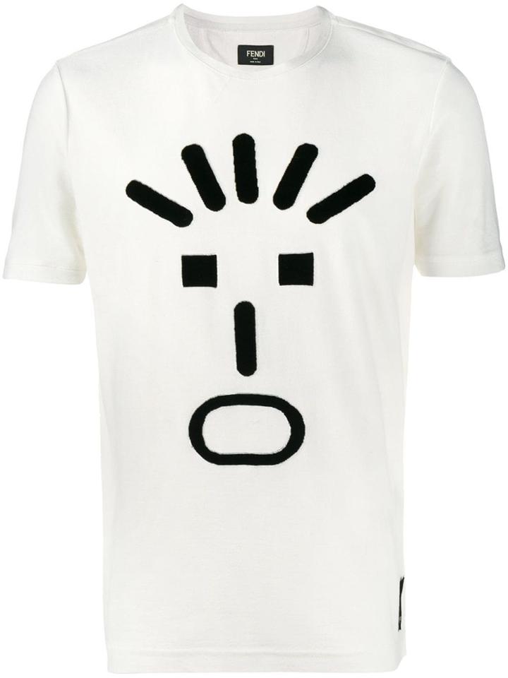 Fendi Knitted T-shirt - Neutrals