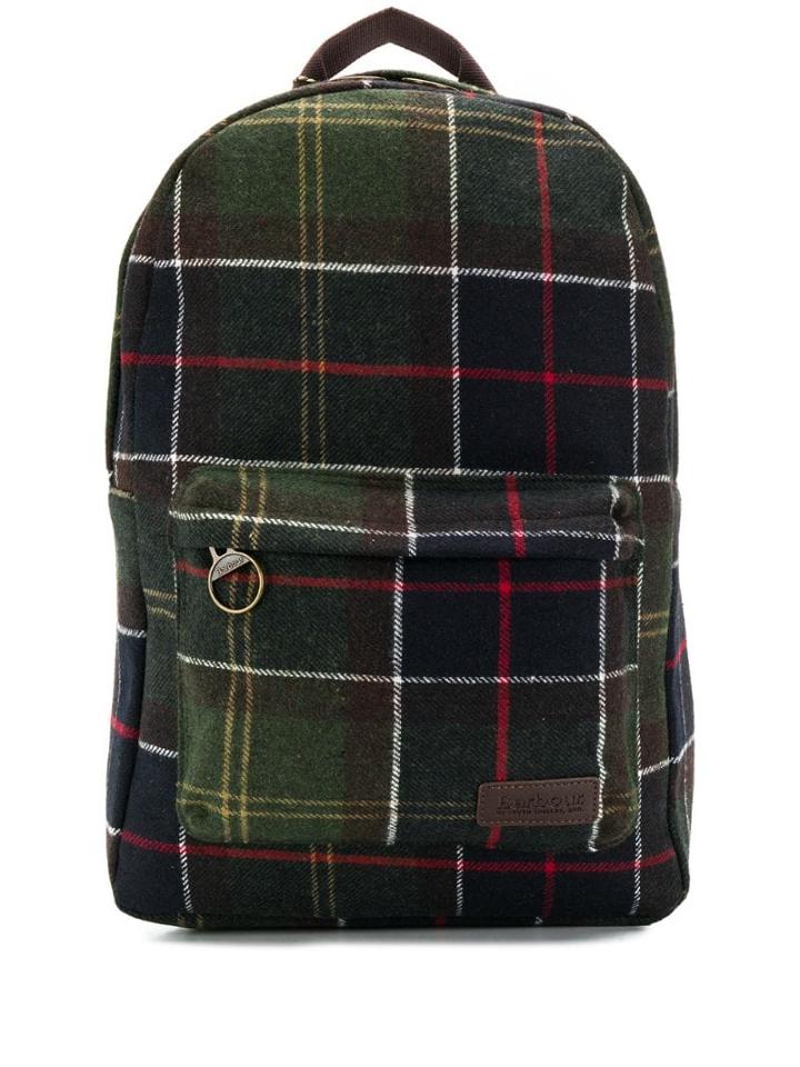 Barbour Checked Front Pocket Backpack - Green