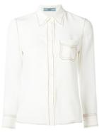 Prada Sheer Shirt, Women's, Size: 38, White, Silk