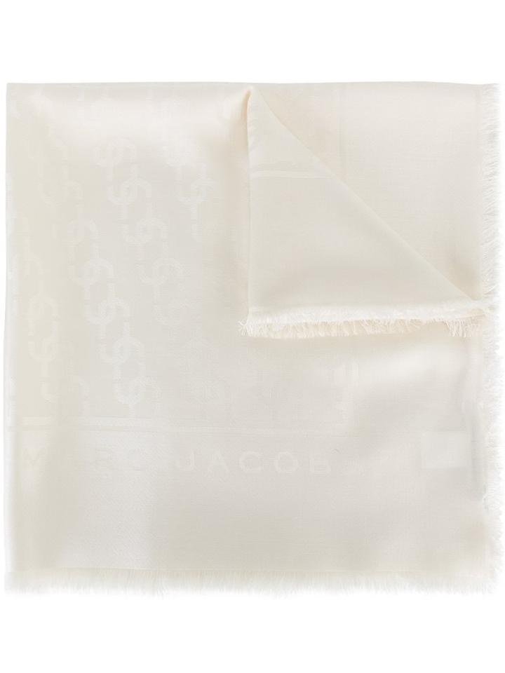 Marc Jacobs 'solid Monogram' Scarf, Women's, Nude/neutrals, Silk/wool