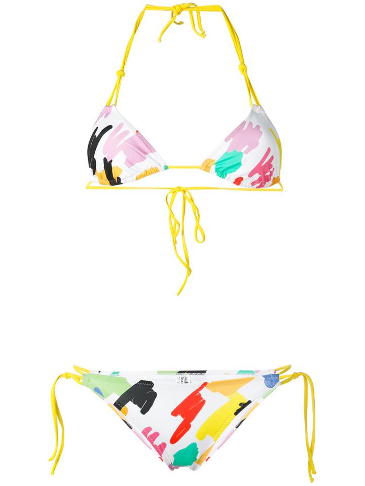 Sian Swimwear - Zena Bikini Set - Women - Polyamide/spandex/elastane - S, Women's, Yellow/orange, Polyamide/spandex/elastane