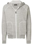 Z Zegna Zipped Hooded Jacket - Grey