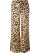 Equipment By Kate Moss Leopard Print Wide Leg Trousers