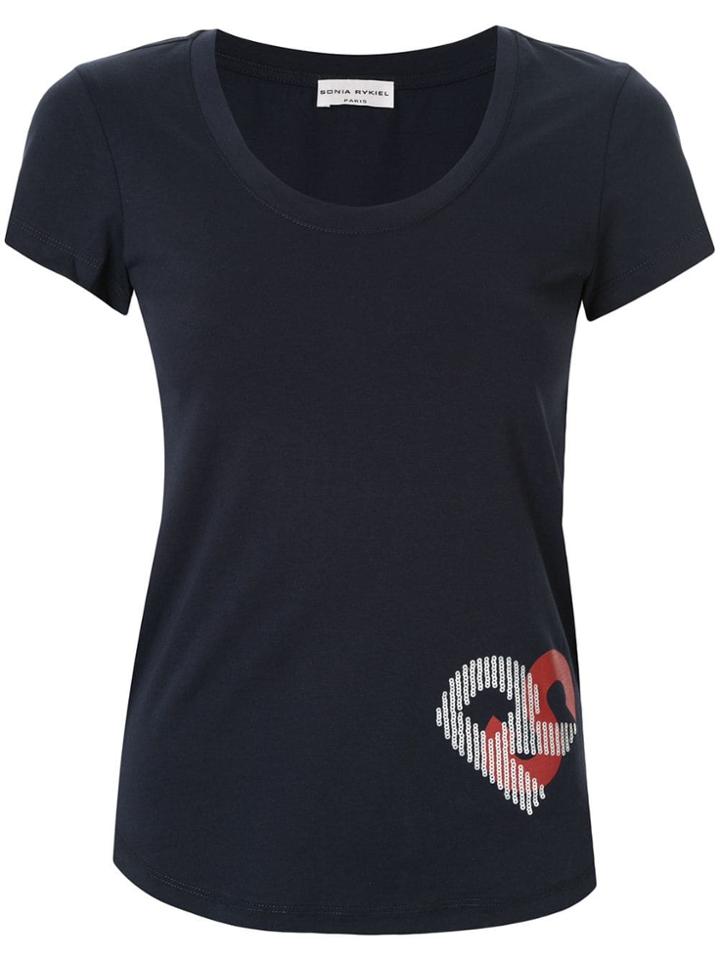 Sonia Rykiel Logo Print T-shirt - Blue