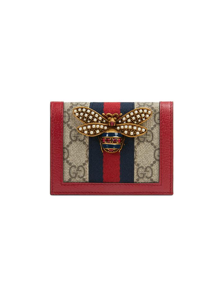 Gucci Queen Margaret Gg Card Case - Nude & Neutrals