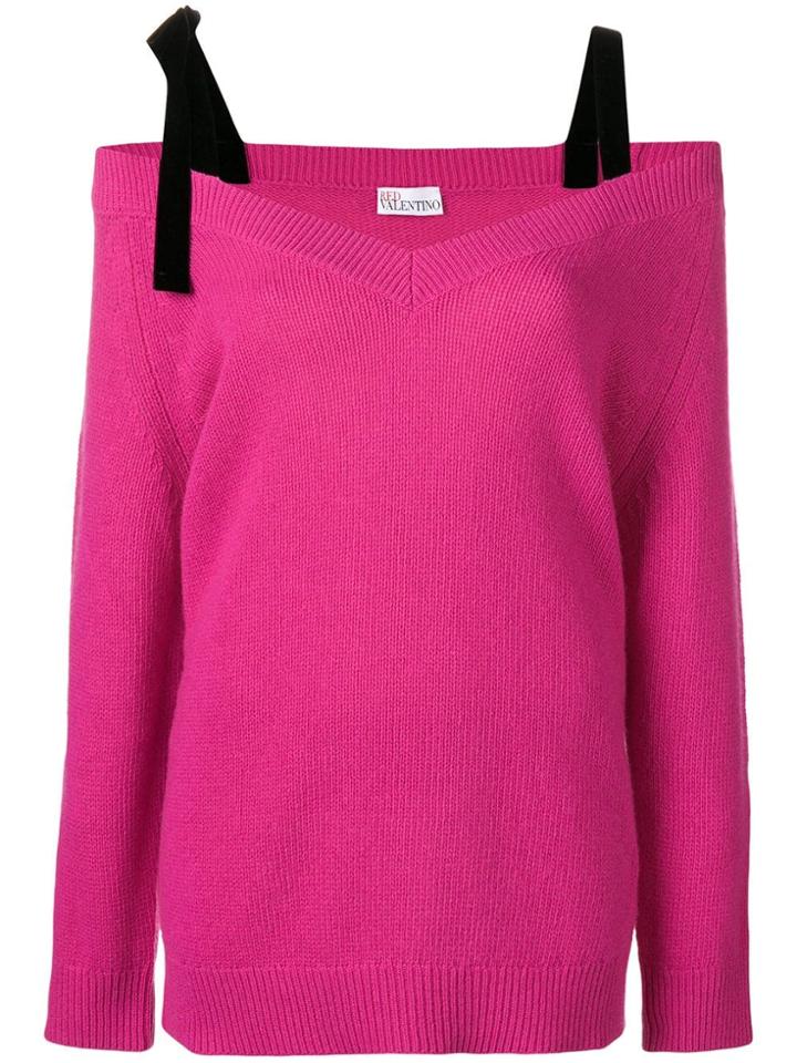 Red Valentino Cold Shoulder Jumper - Pink & Purple