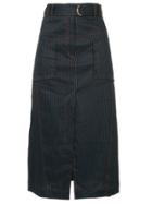 Manning Cartell Pinstripe Straight Skirt - Blue