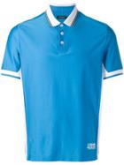 Z Zegna Contrast Detail Polo Shirt - Blue
