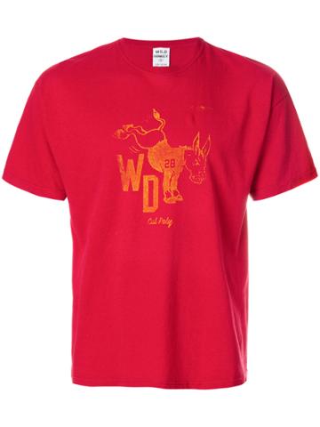 Wild Donkey Logo Print T-shirt - Red