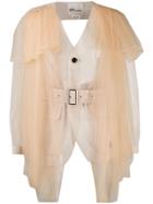 Comme Des Garçons Noir Kei Ninomiya Sheer Buckled Back Jacket -