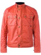 Belstaff Chest Pocket Bomber Jacket, Men's, Size: 52, Yellow/orange, Cotton/viscose