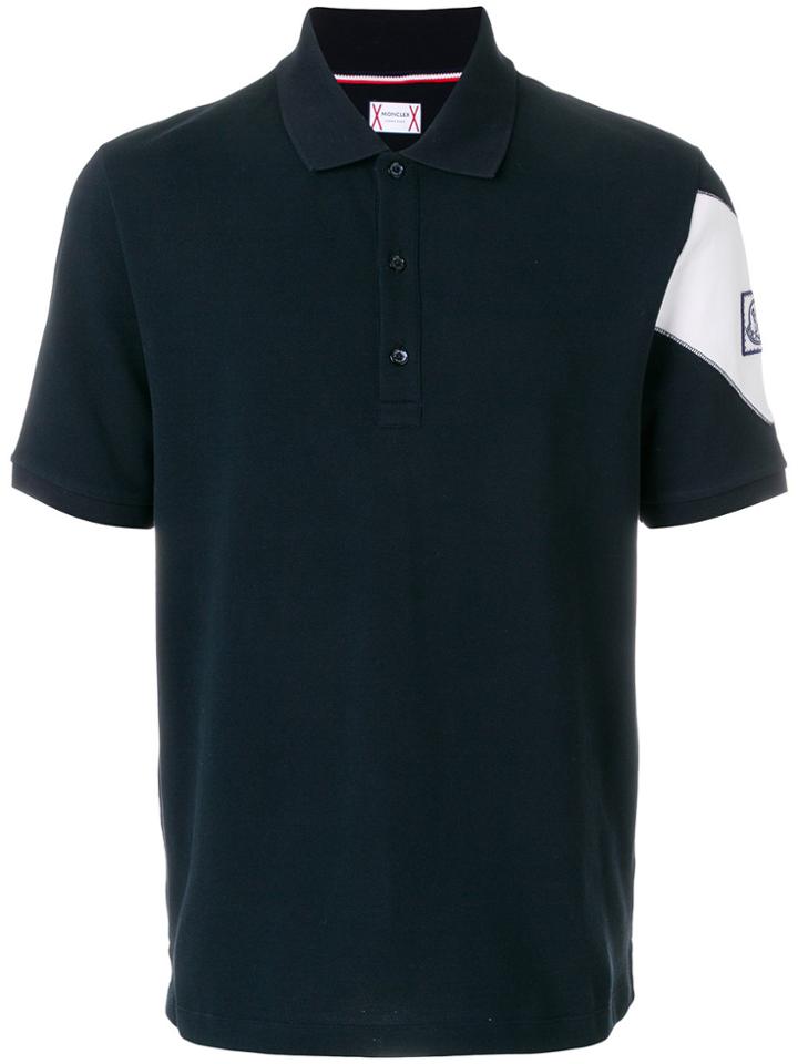 Moncler Gamme Bleu Casual Button Polo Shirt - Blue