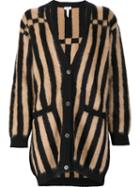 Loewe Striped Loose-fit Cardigan, Women's, Size: Xs, Black, Mohair