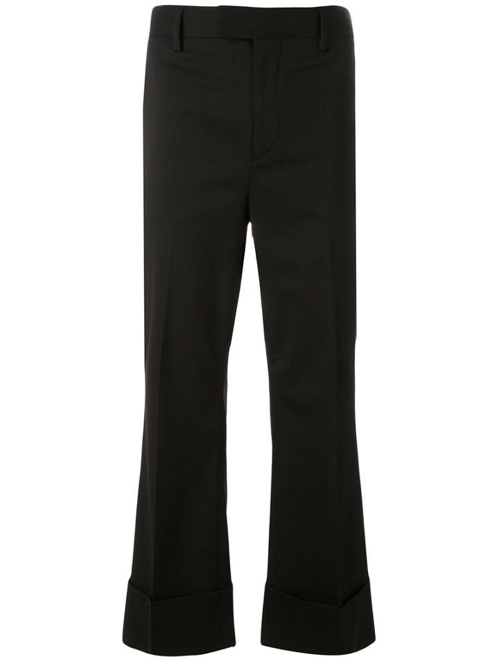 Dsquared2 - Cropped Tailored Flare Trousers - Women - Spandex/elastane/virgin Wool - 36, Black, Spandex/elastane/virgin Wool