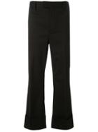 Dsquared2 - Cropped Tailored Flare Trousers - Women - Spandex/elastane/virgin Wool - 36, Black, Spandex/elastane/virgin Wool
