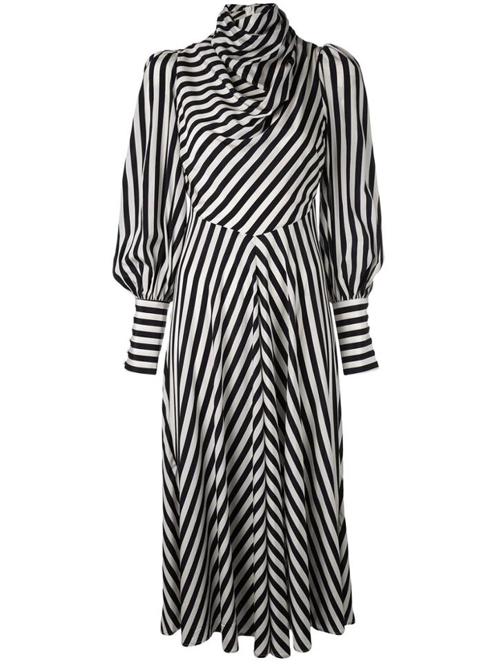 Zimmermann Striped High-neck Dress - Black