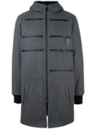 Letasca Zip Detail Hooded Coat, Men's, Size: Xl, Grey, Wool
