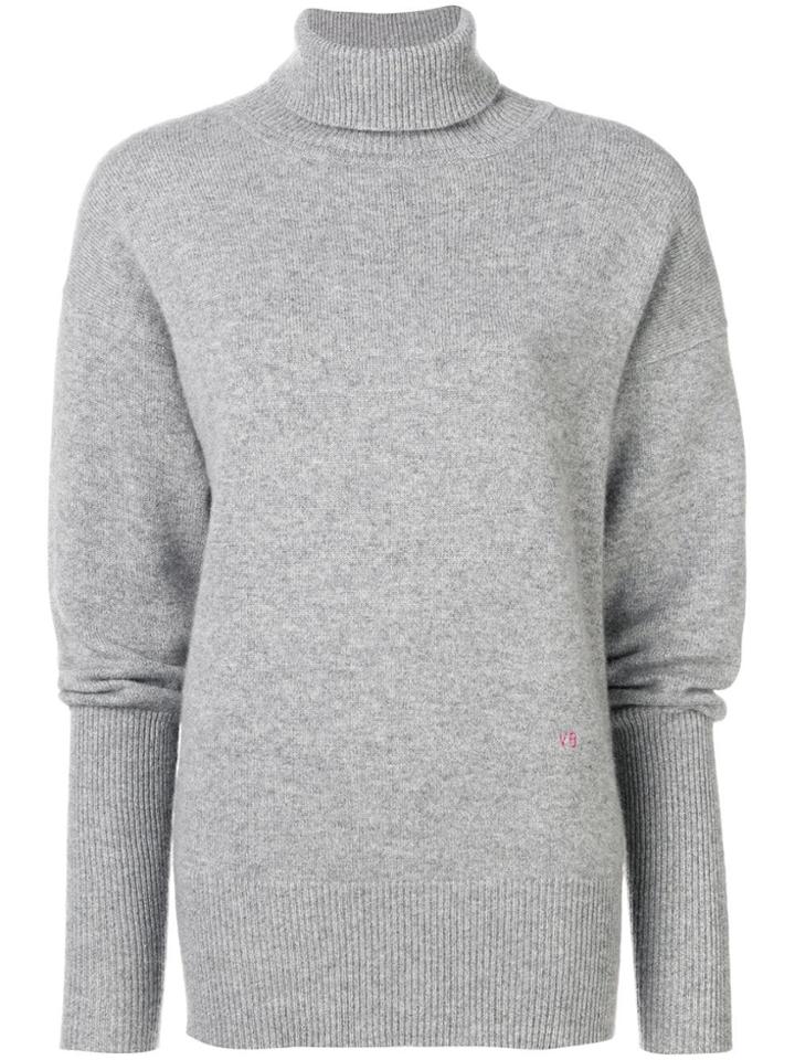 Victoria Beckham Oversized Polo Neck Jumper - Grey