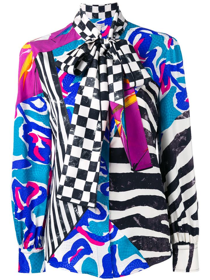Marc Jacobs - Patchwork Pussy-bow Blouse - Women - Silk - 10, Silk